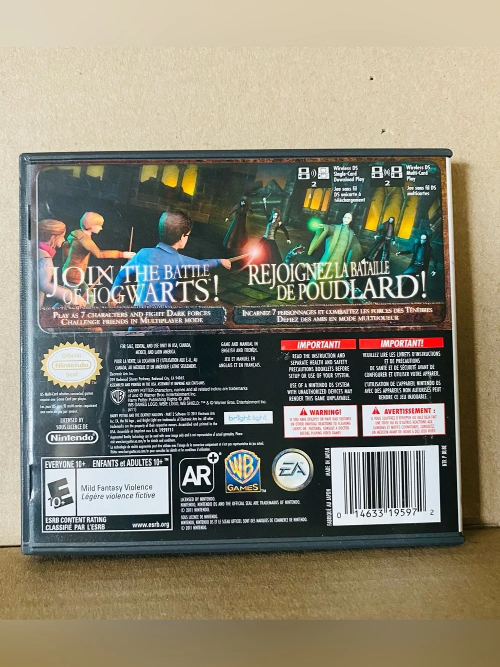 Nintendo Harry Potter &the Deathly Hallows Part 2 EUC inc box, game, pamphlet